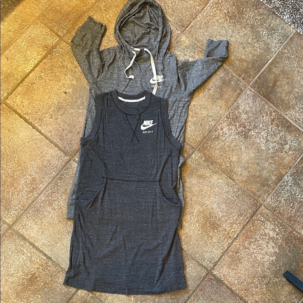Nike Charcoal and Heather Gray sweatshirt dress set